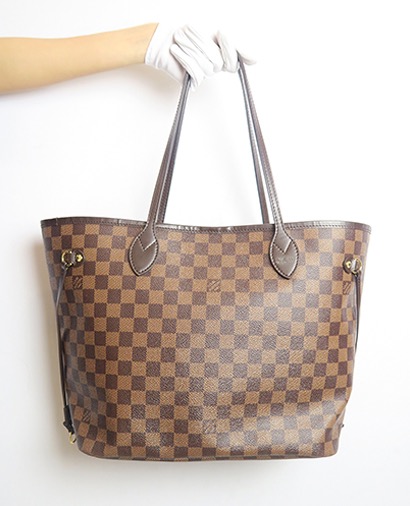 Neverfull, &pound;500, Handbags, Brown, Canvas, Front view